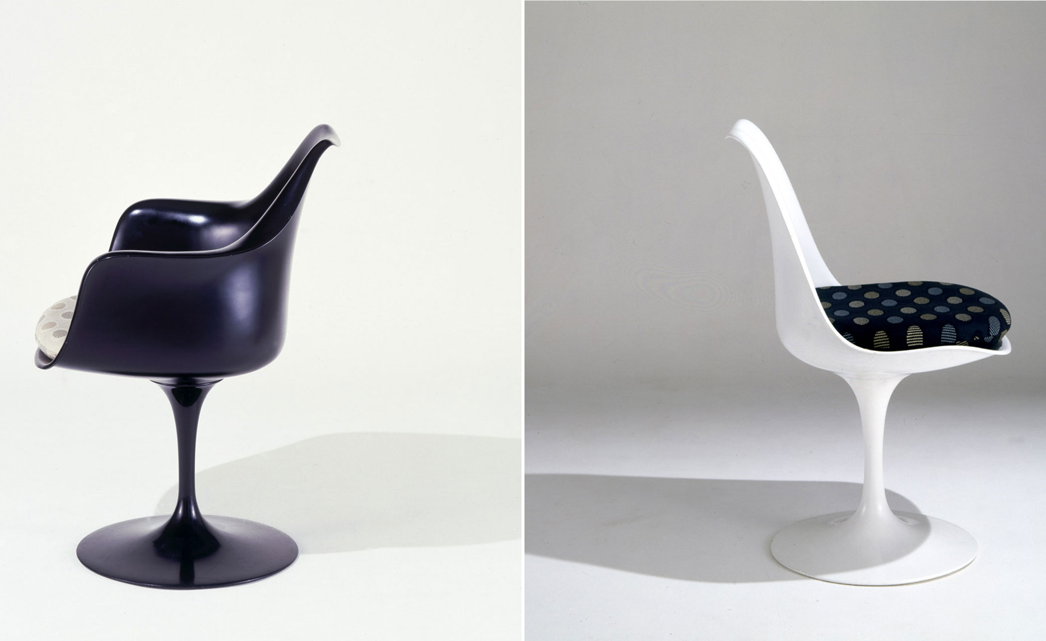 saarinen black tulip side chair