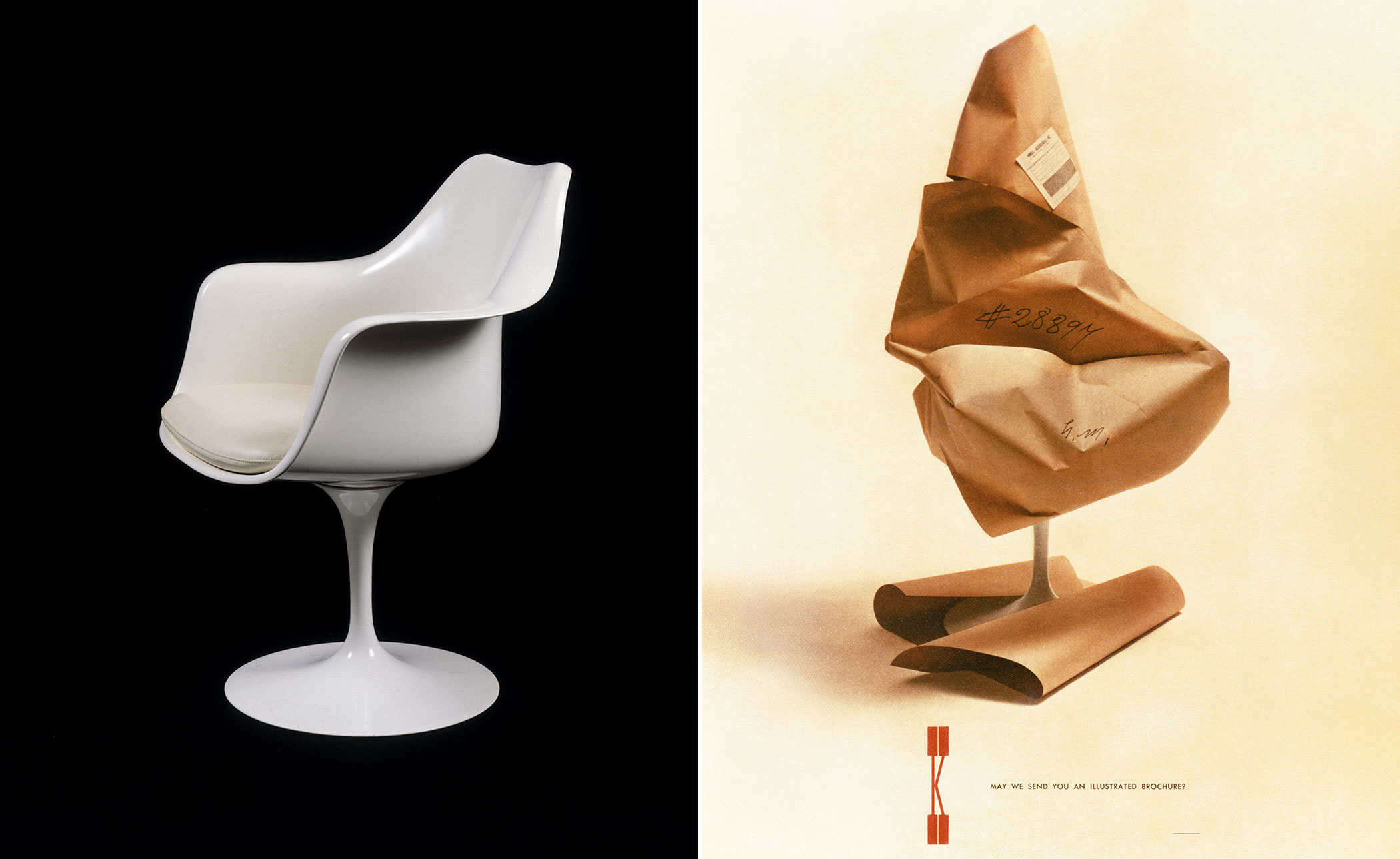 saarinen black tulip side chair