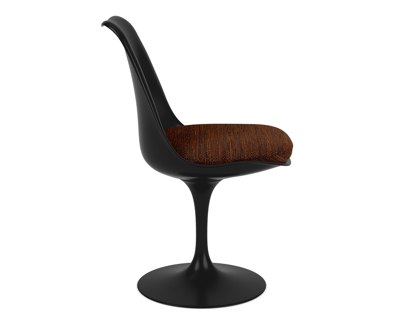 saarinen black tulip side chair
