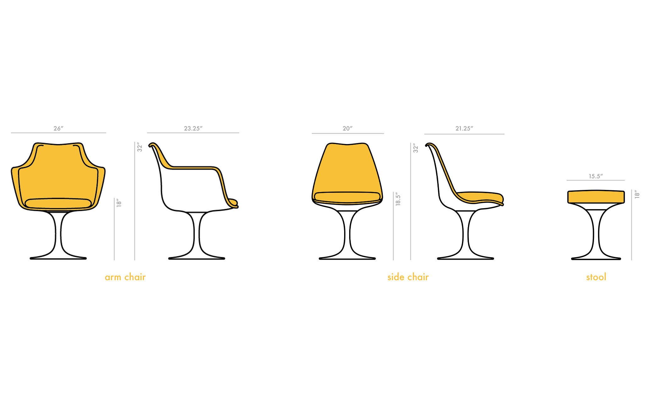 saarinen tulip side chair fully upholstered