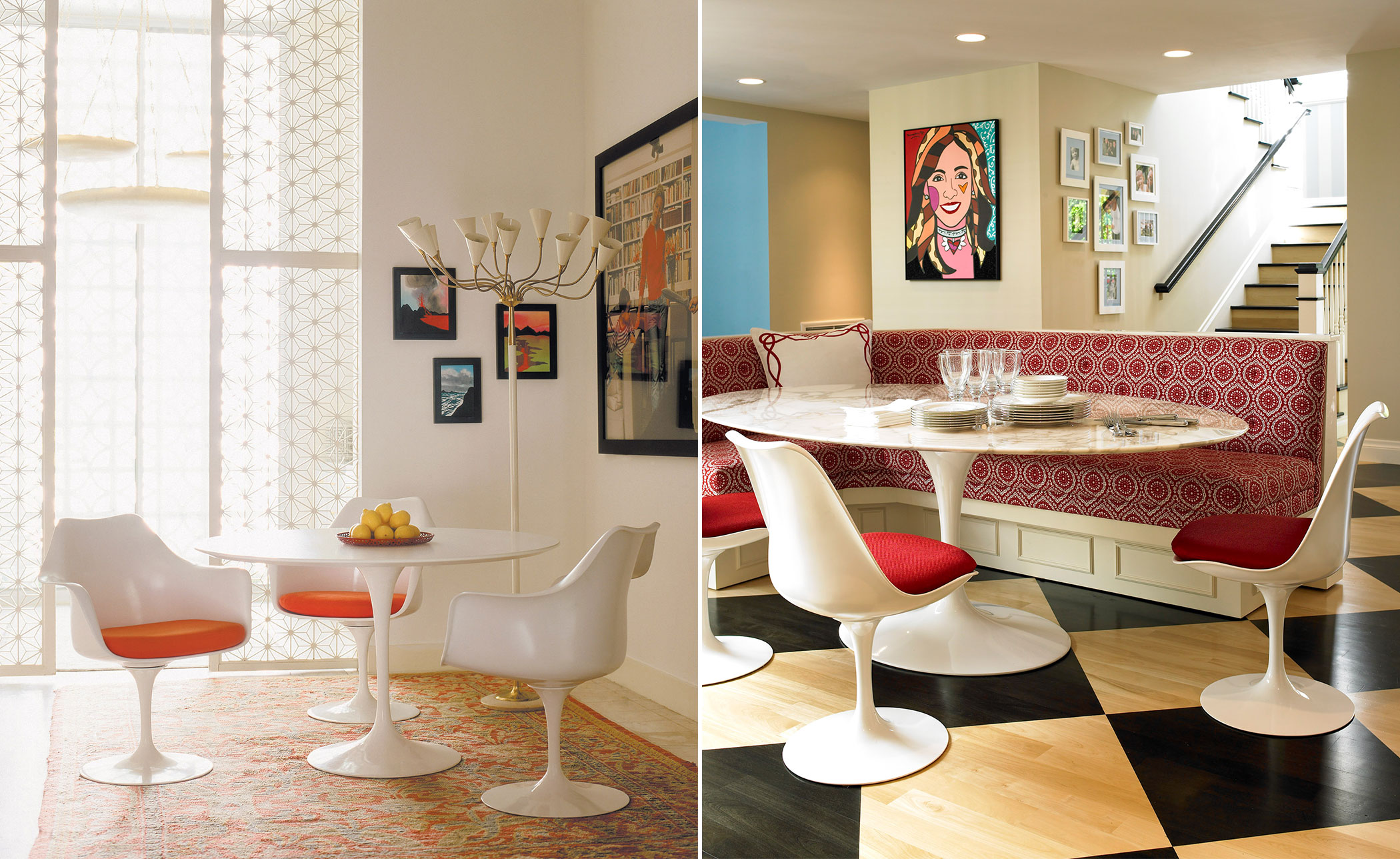 saarinen white tulip side chair