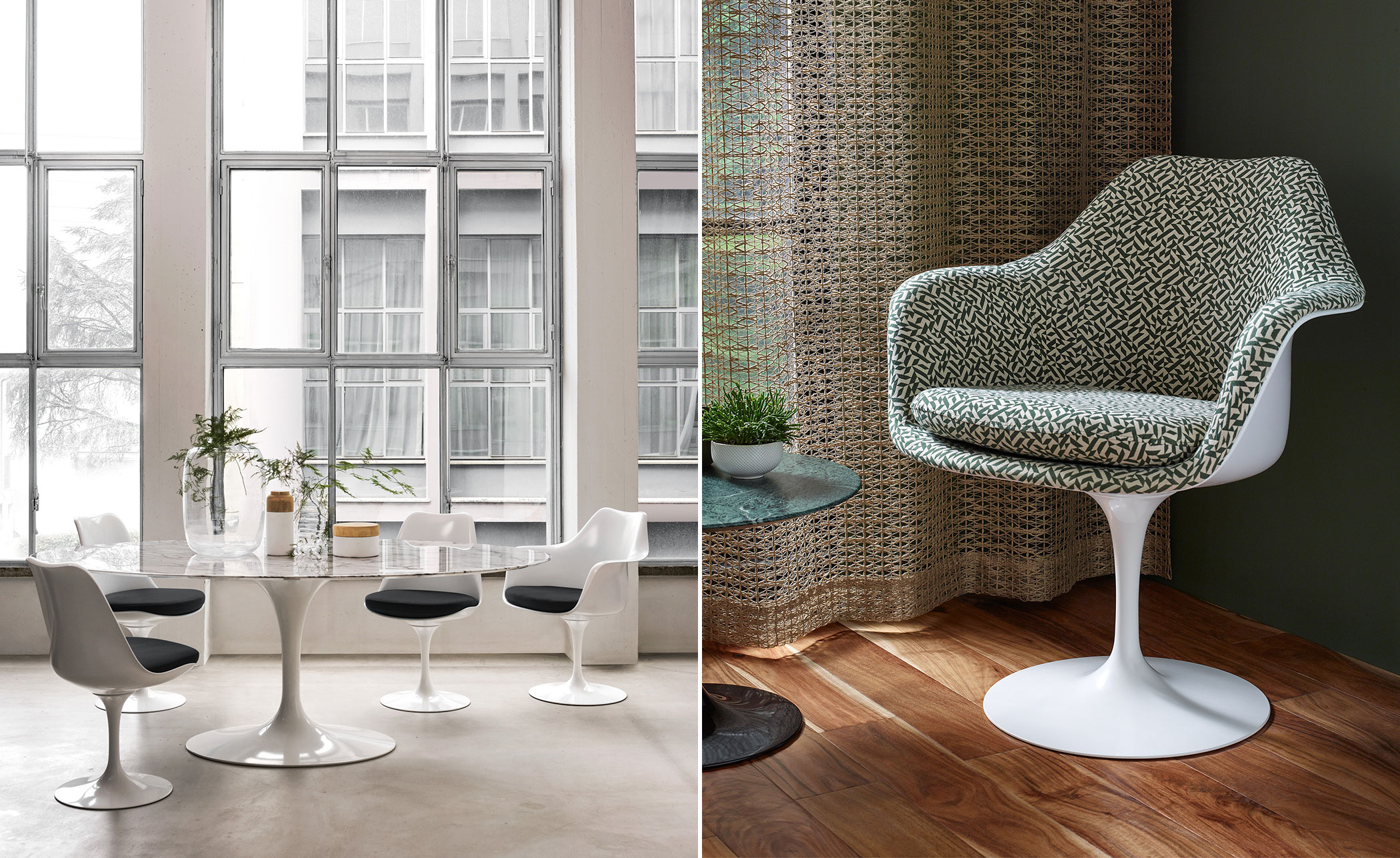 saarinen white tulip side chair
