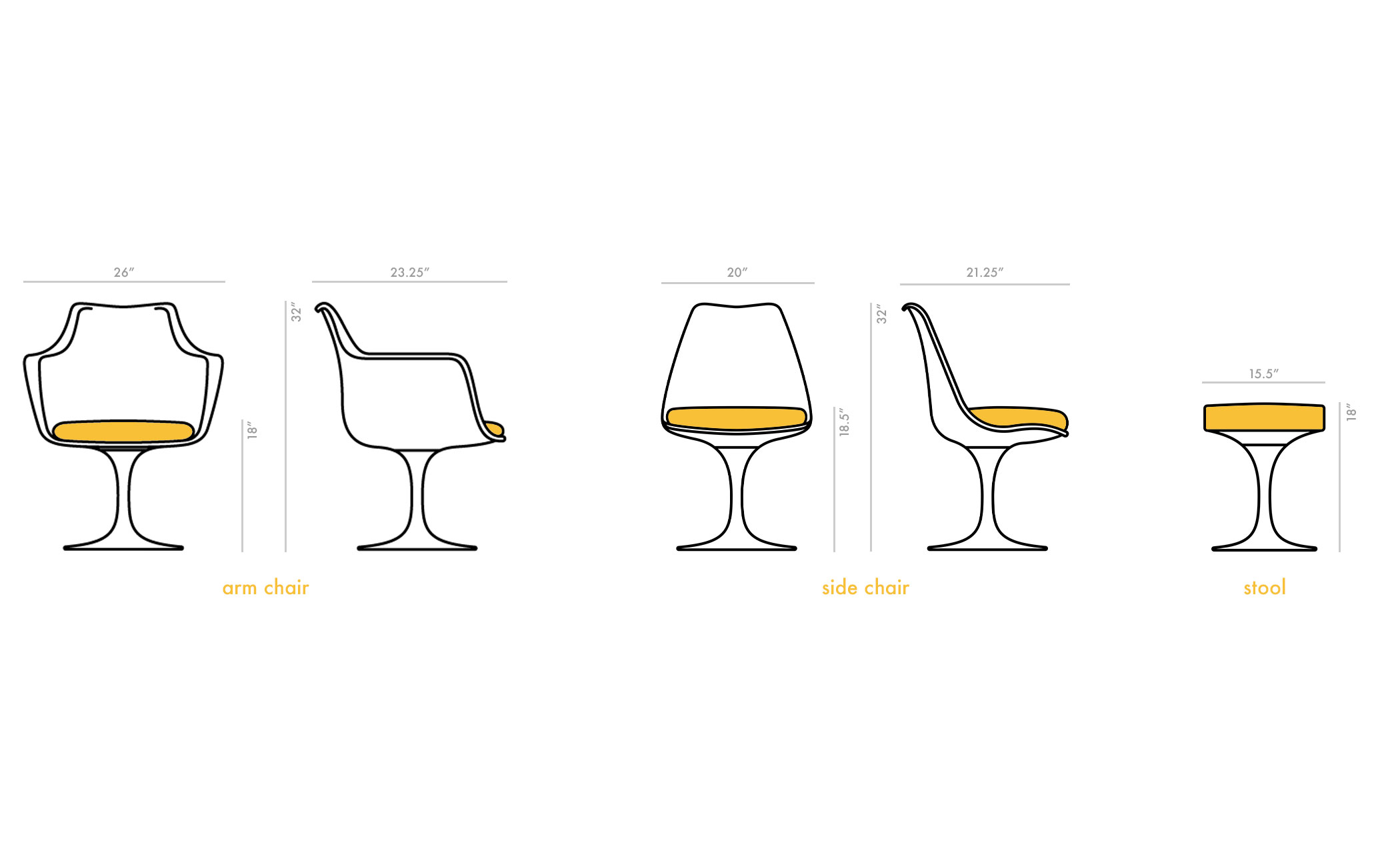 saarinen white tulip side chair