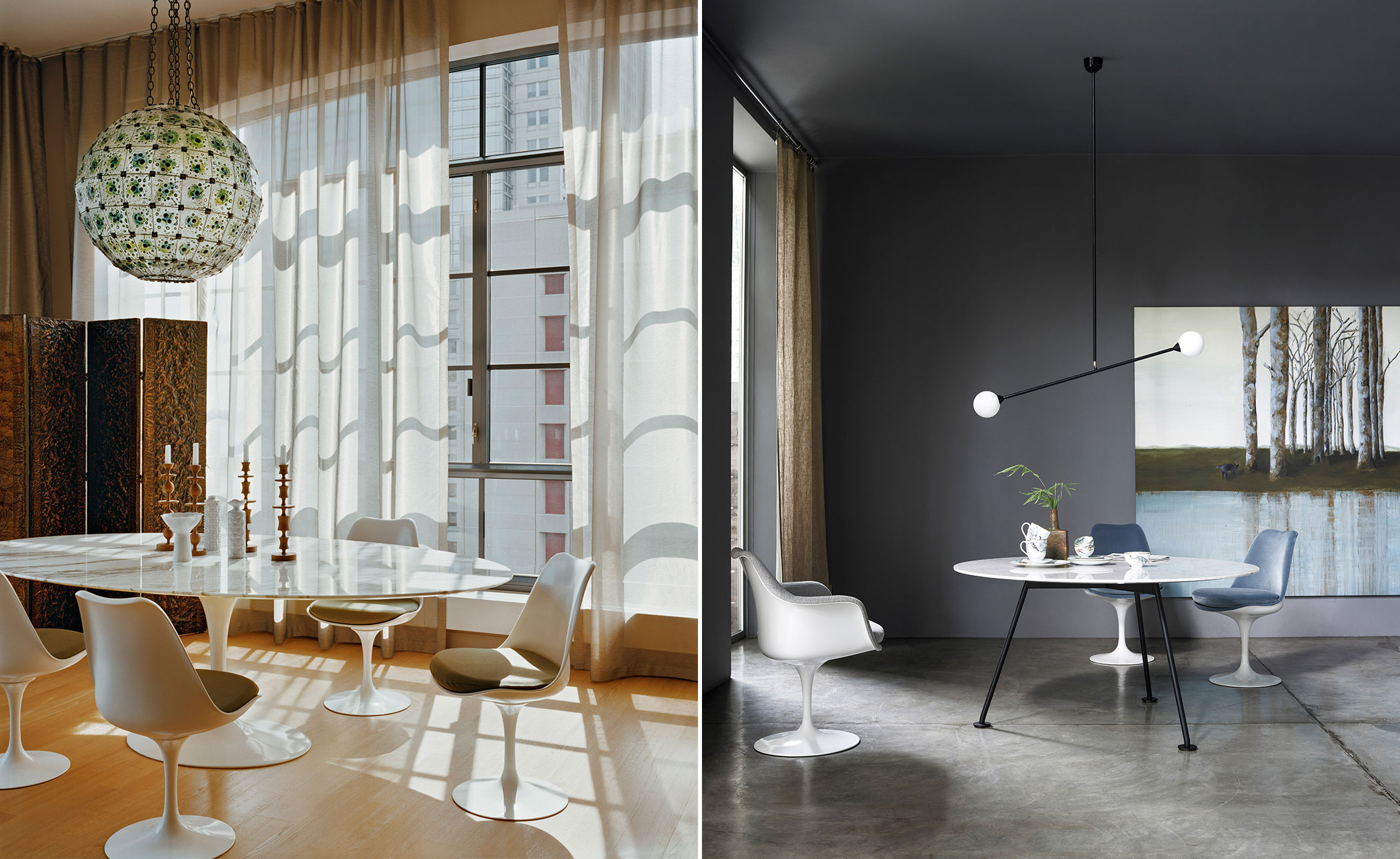 saarinen white tulip side chair