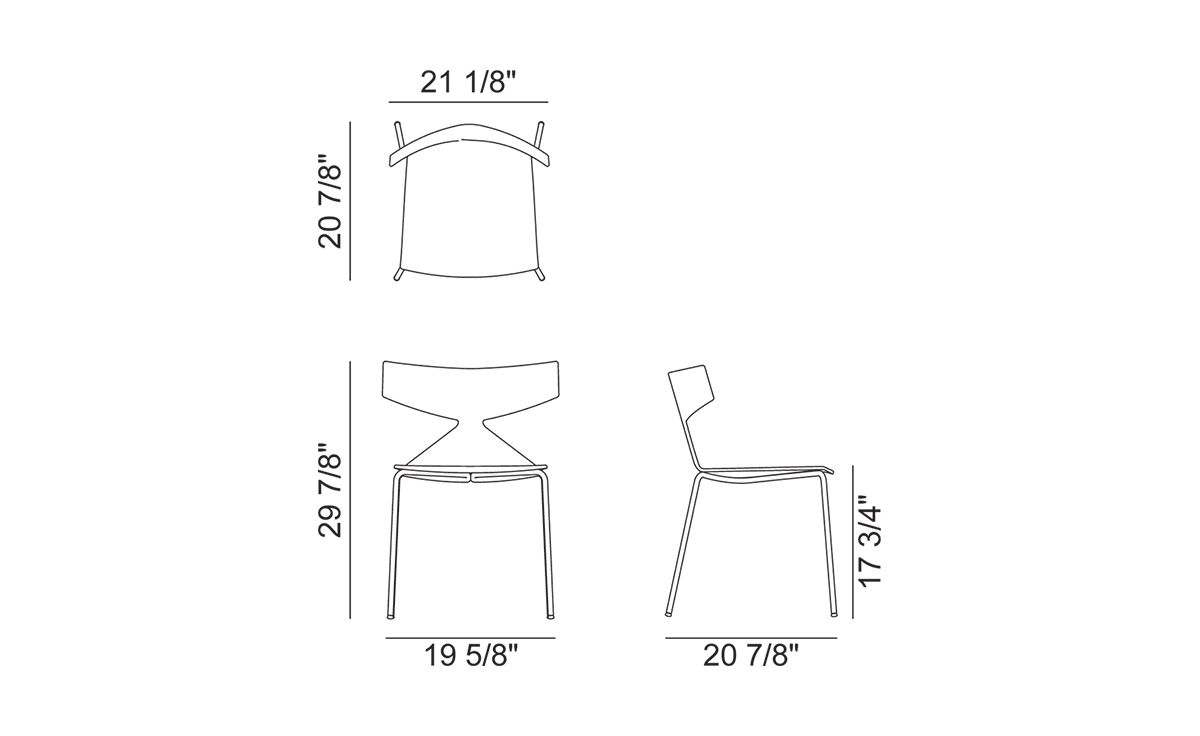 saya chair with metal legs