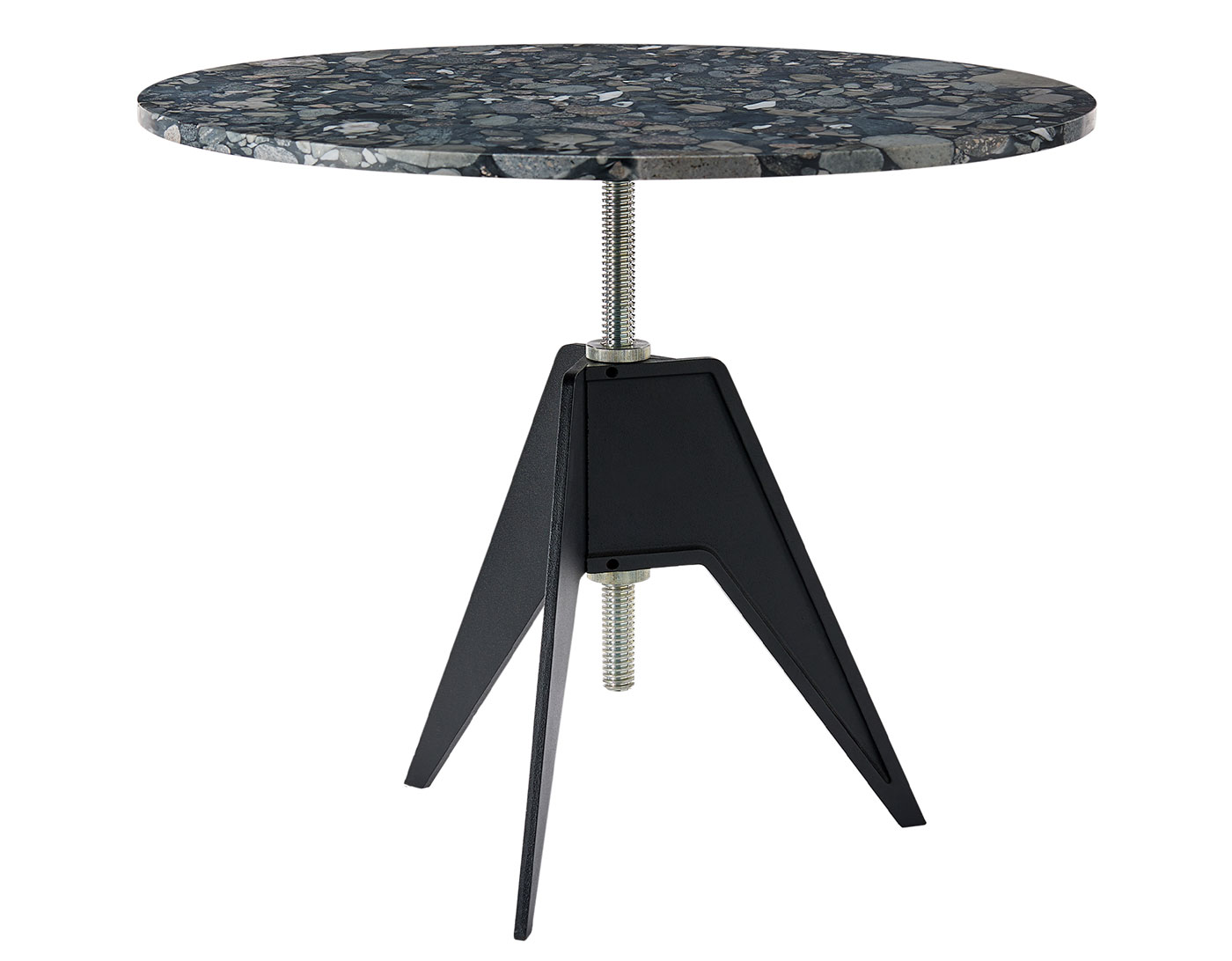 screw cafe table with round top