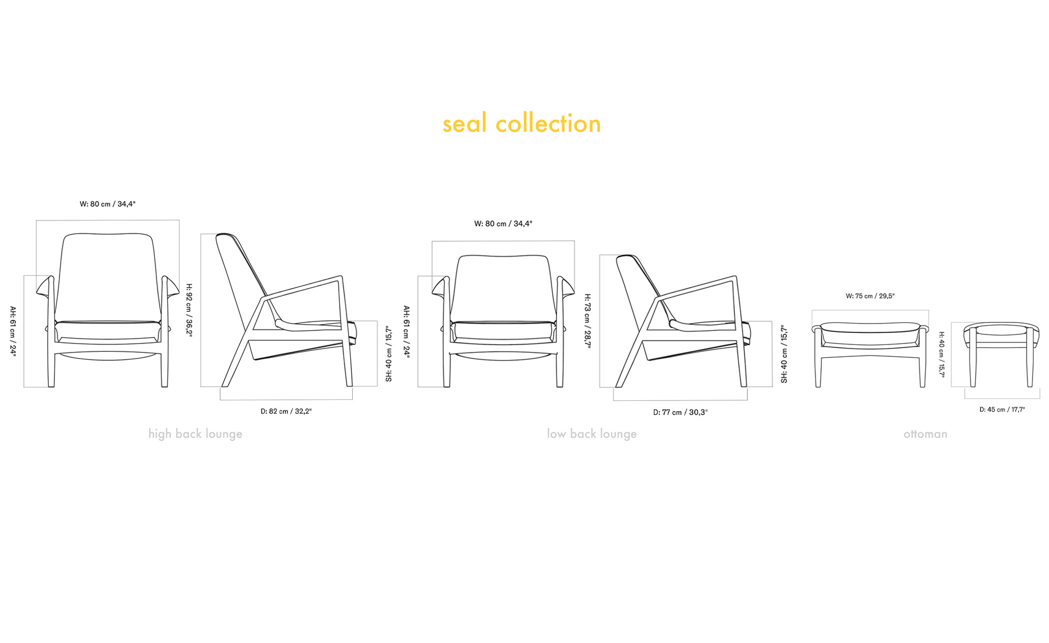 Seal Low Back Lounge Chair