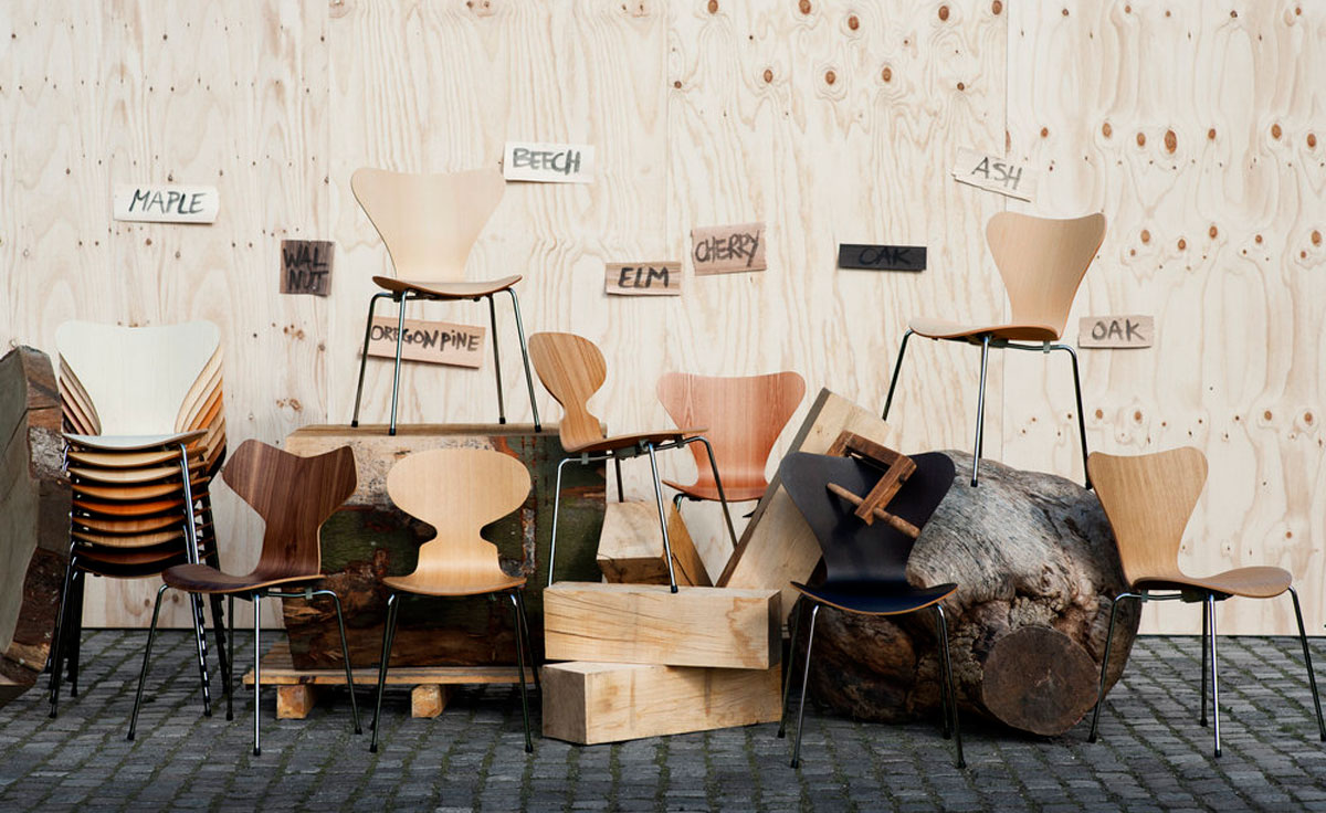 series 7 side chair wood veneer