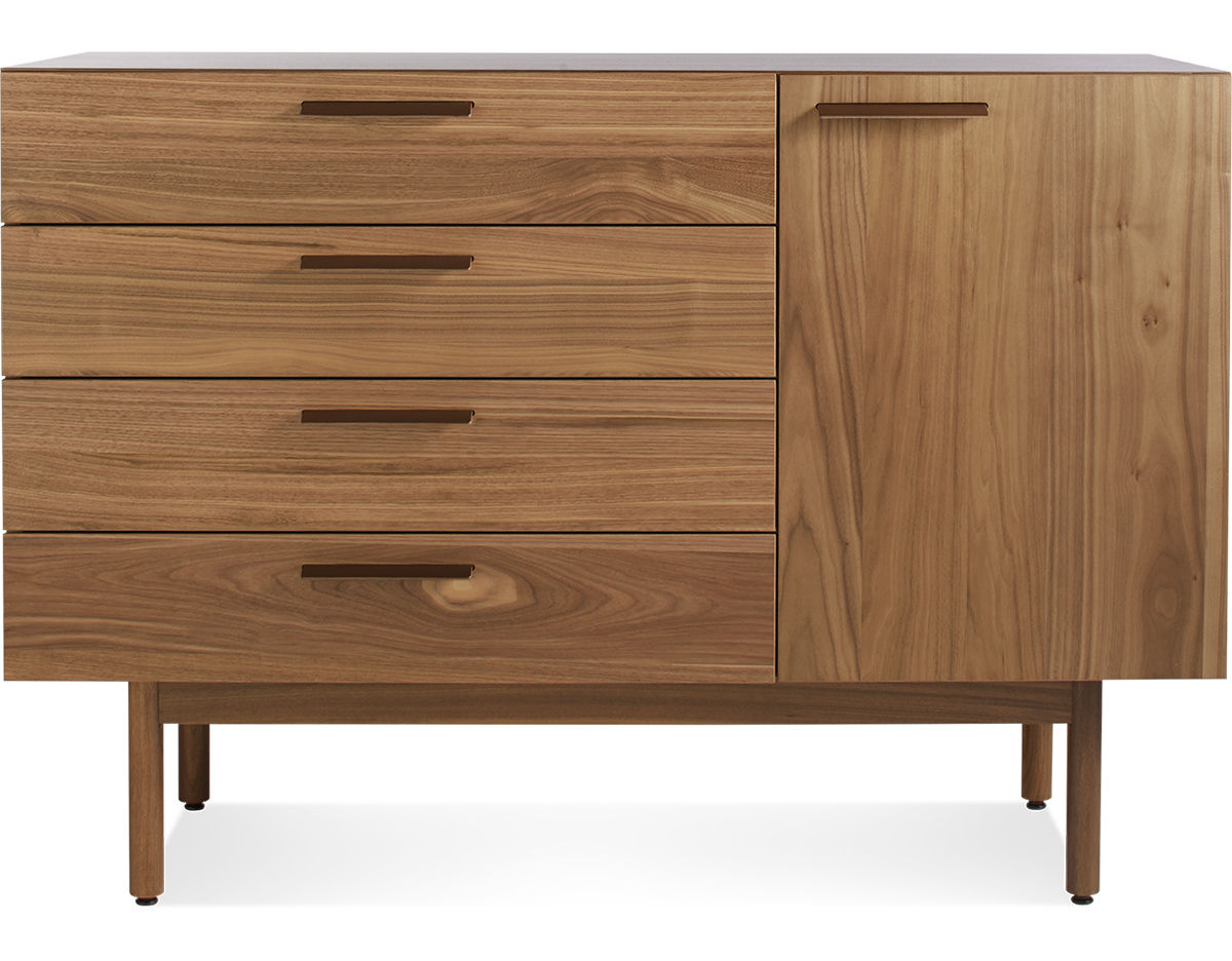 shale 4 drawer / 1 door credenza
