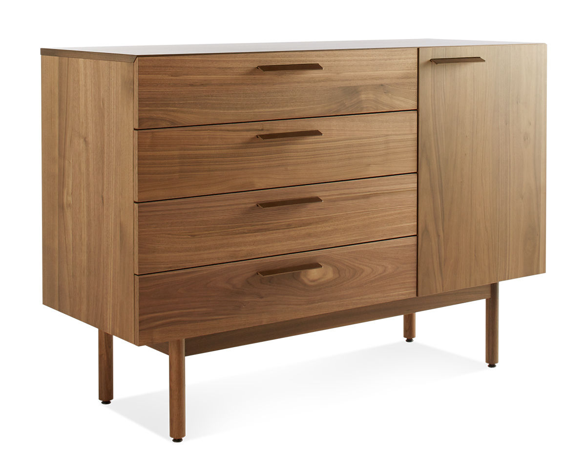 shale 4 drawer / 1 door credenza
