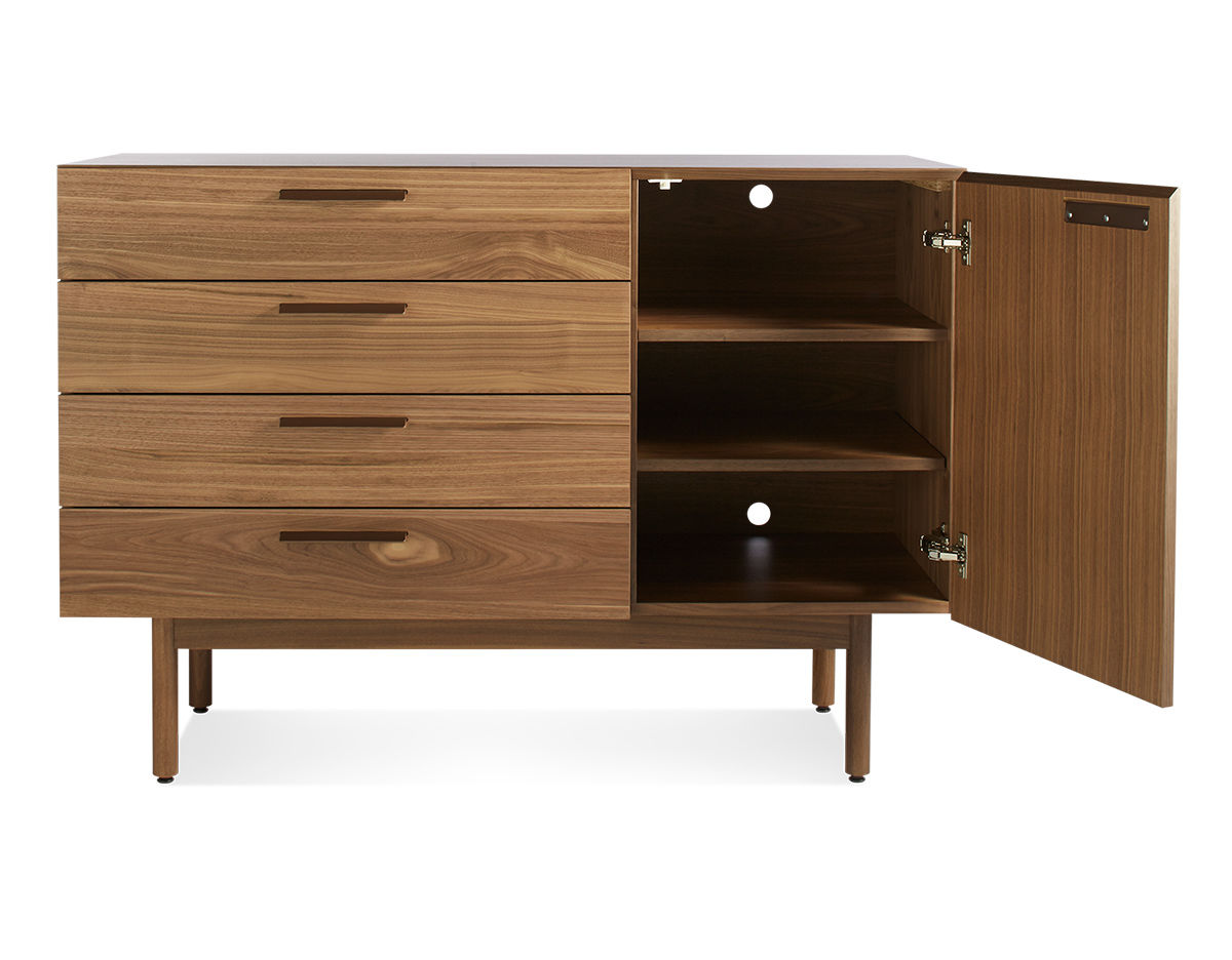 shale 4 drawer / 1 door credenza