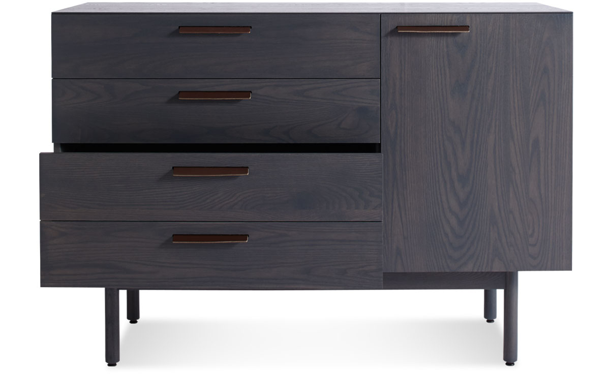 shale 4 drawer / 1 door credenza