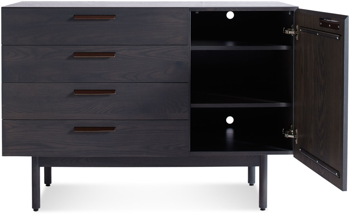 shale 4 drawer / 1 door credenza
