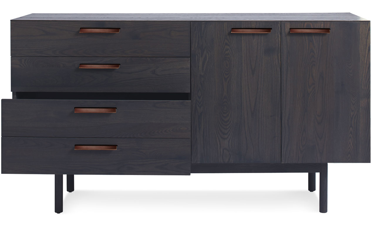 shale 4 drawer / 2 door credenza