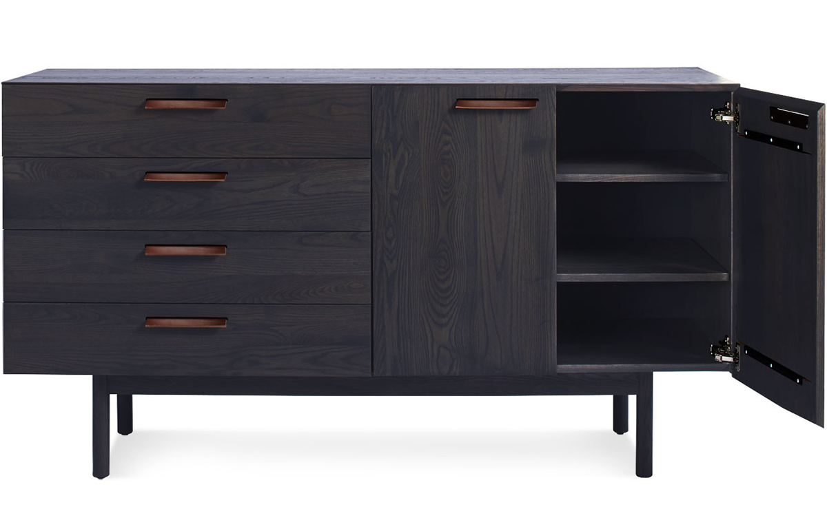 shale 4 drawer / 2 door credenza