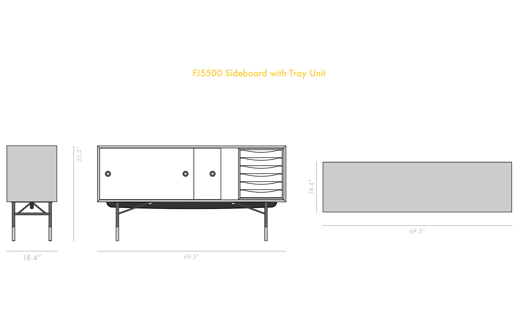 Sideboard with Tray Unit