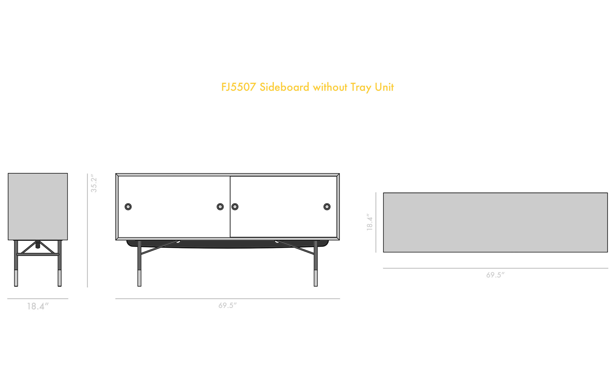Sideboard without Tray Unit