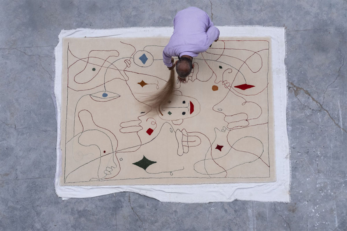 silhouette indoor rug
