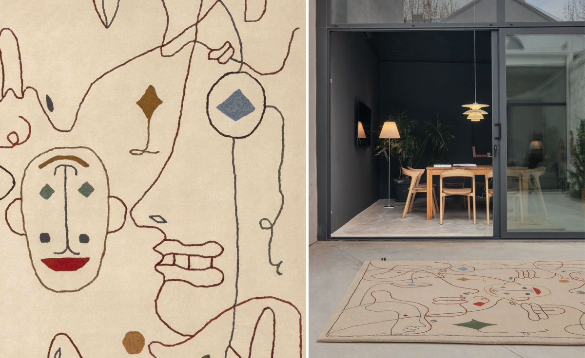 silhouette outdoor rug