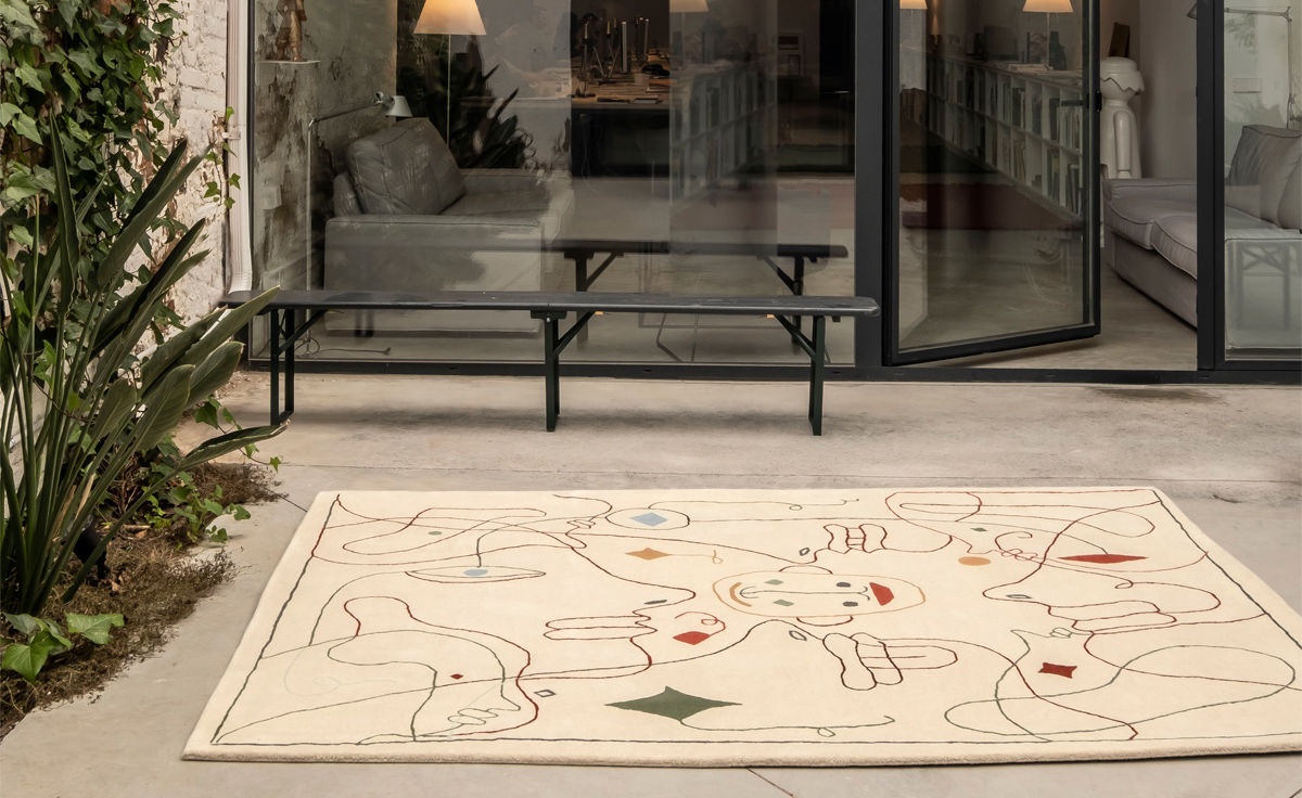 silhouette outdoor rug