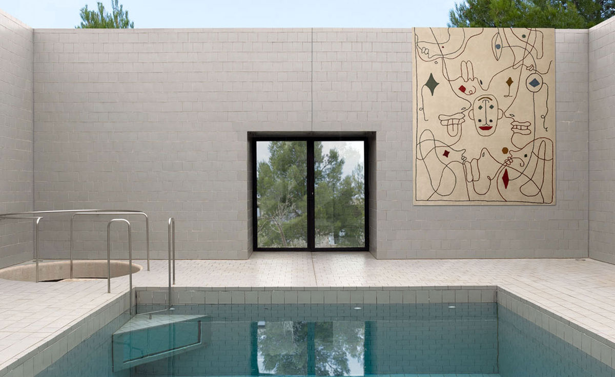 silhouette outdoor rug