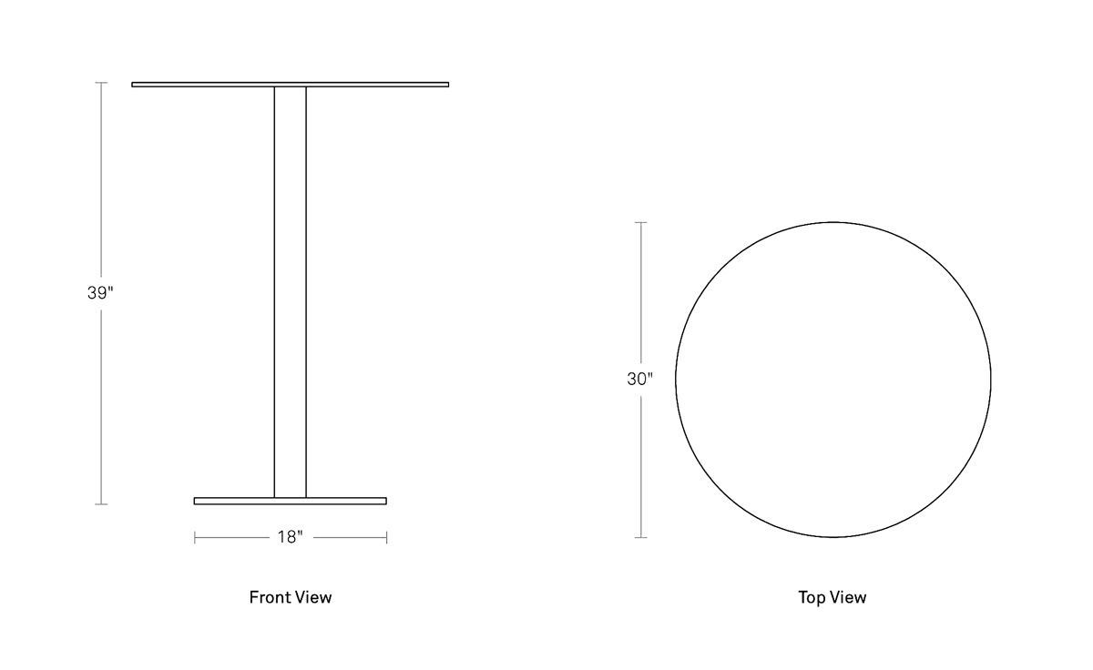 skiff outdoor bar height table
