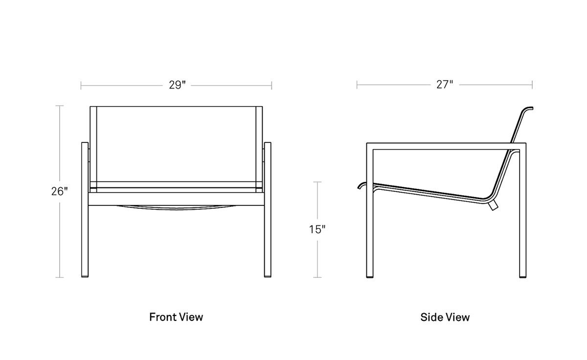 skiff outdoor lounge chair
