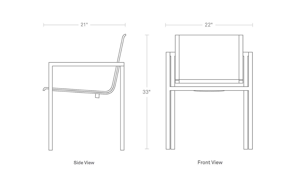 skiff outdoor stacking chair
