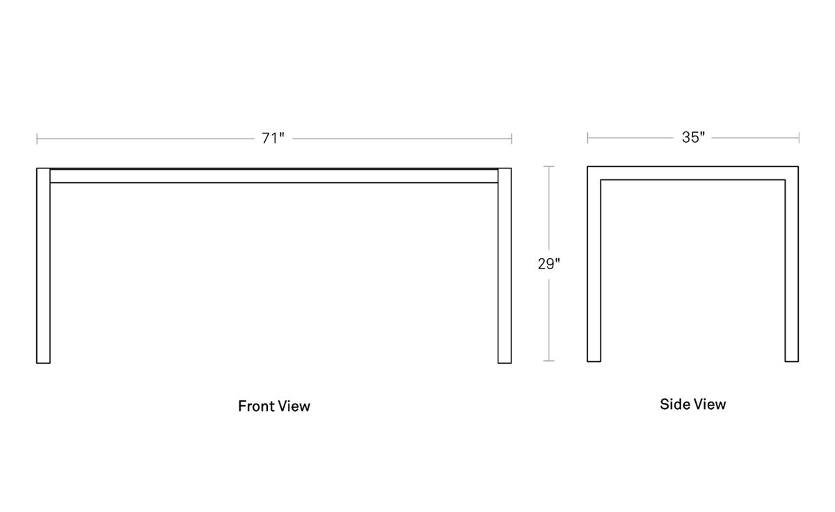 skiff rectangular outdoor table