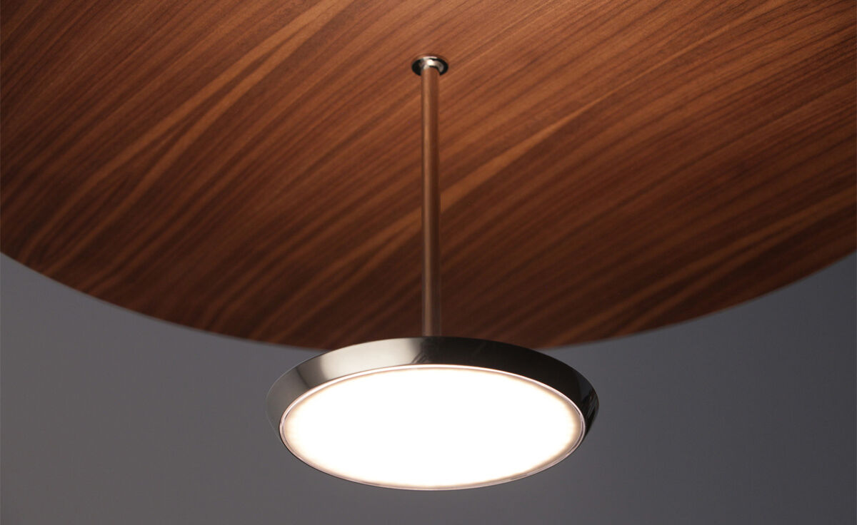 sky dome wood pendant light