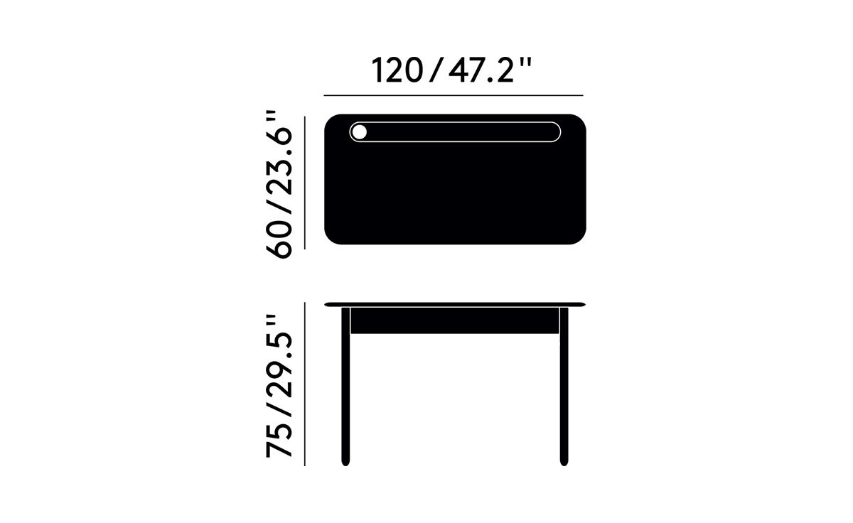 slab individual desk small
