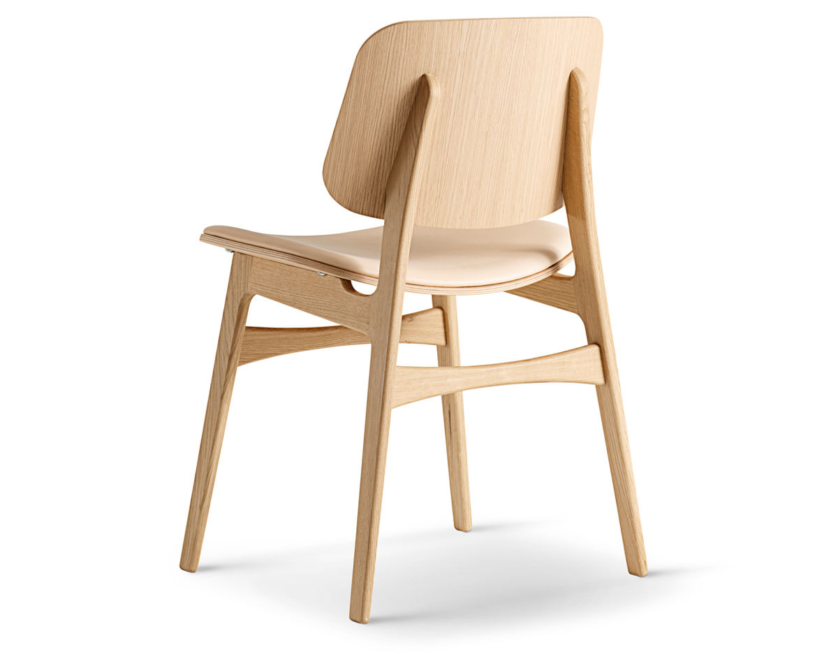 soborg upholstered seat chair with wood base