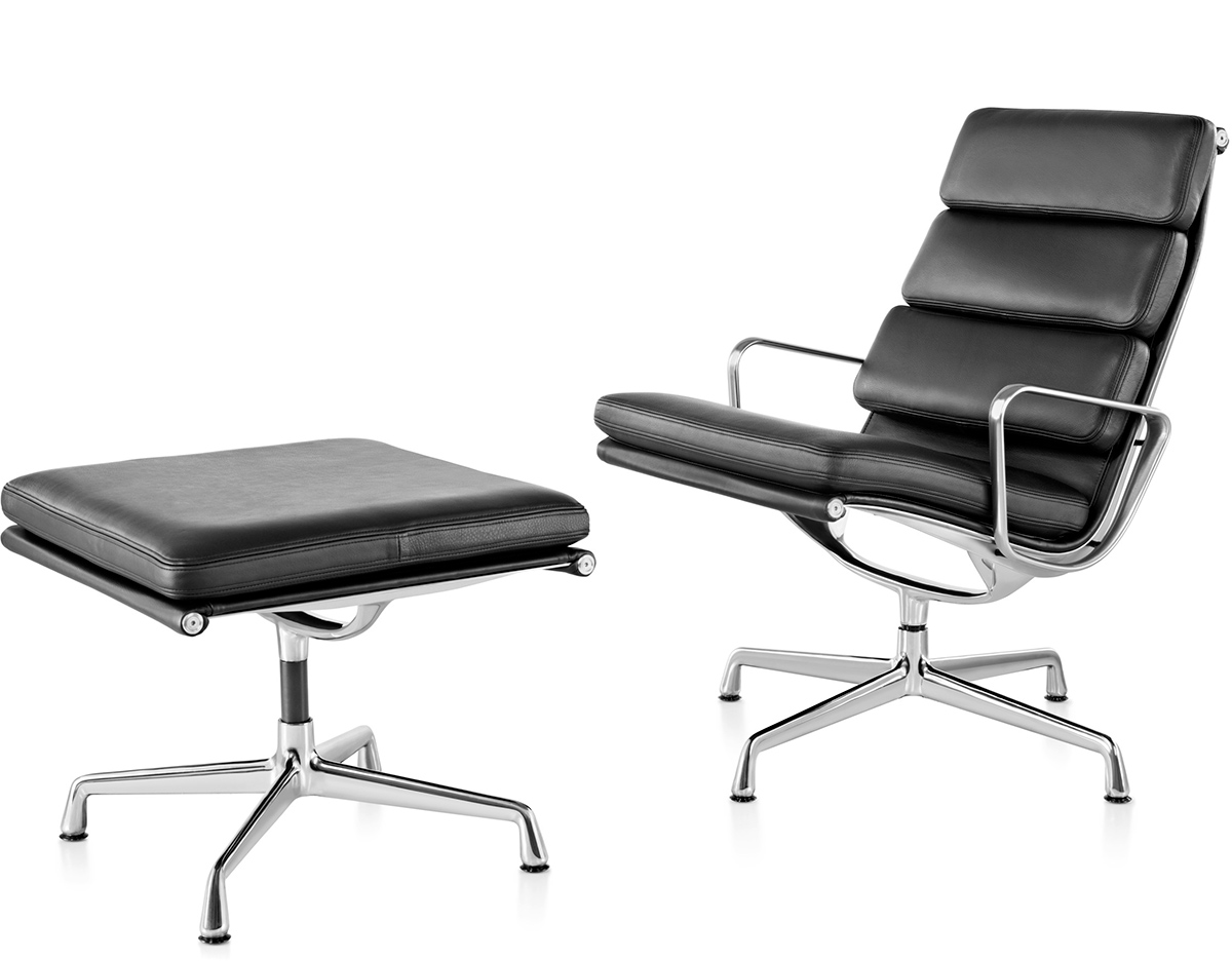 eames&reg; soft pad group lounge chair & ottoman