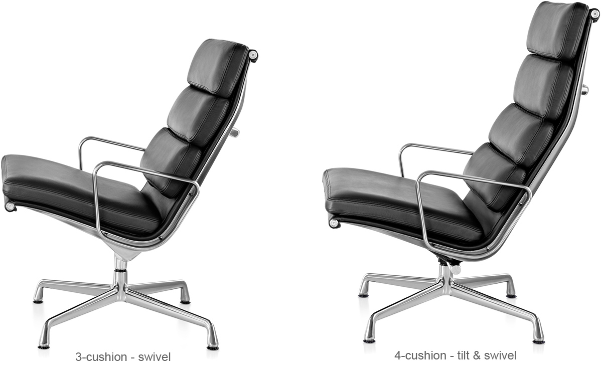 eames&reg; soft pad group lounge chair & ottoman