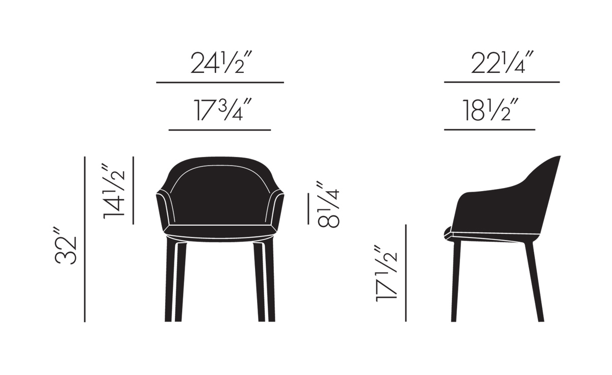 softshell chair with four leg base