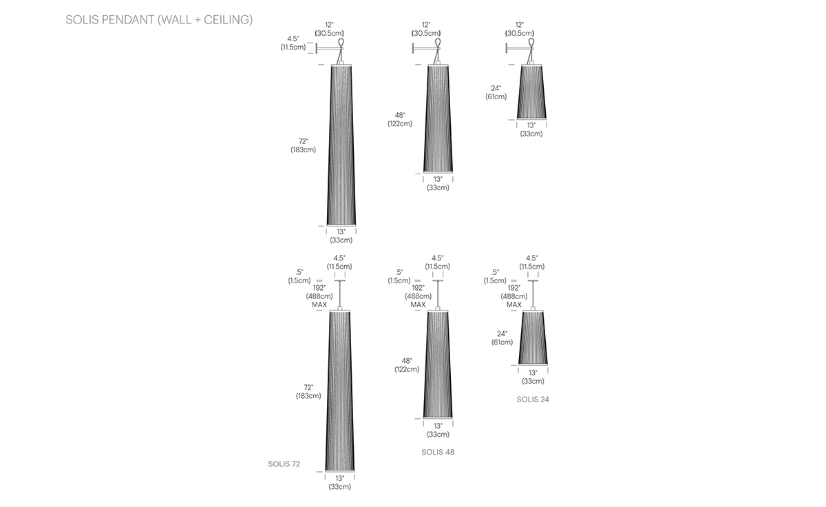 solis ceiling/wall pendant light