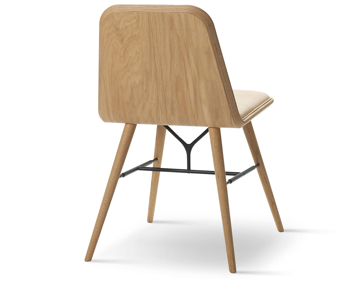 spine wood base chair