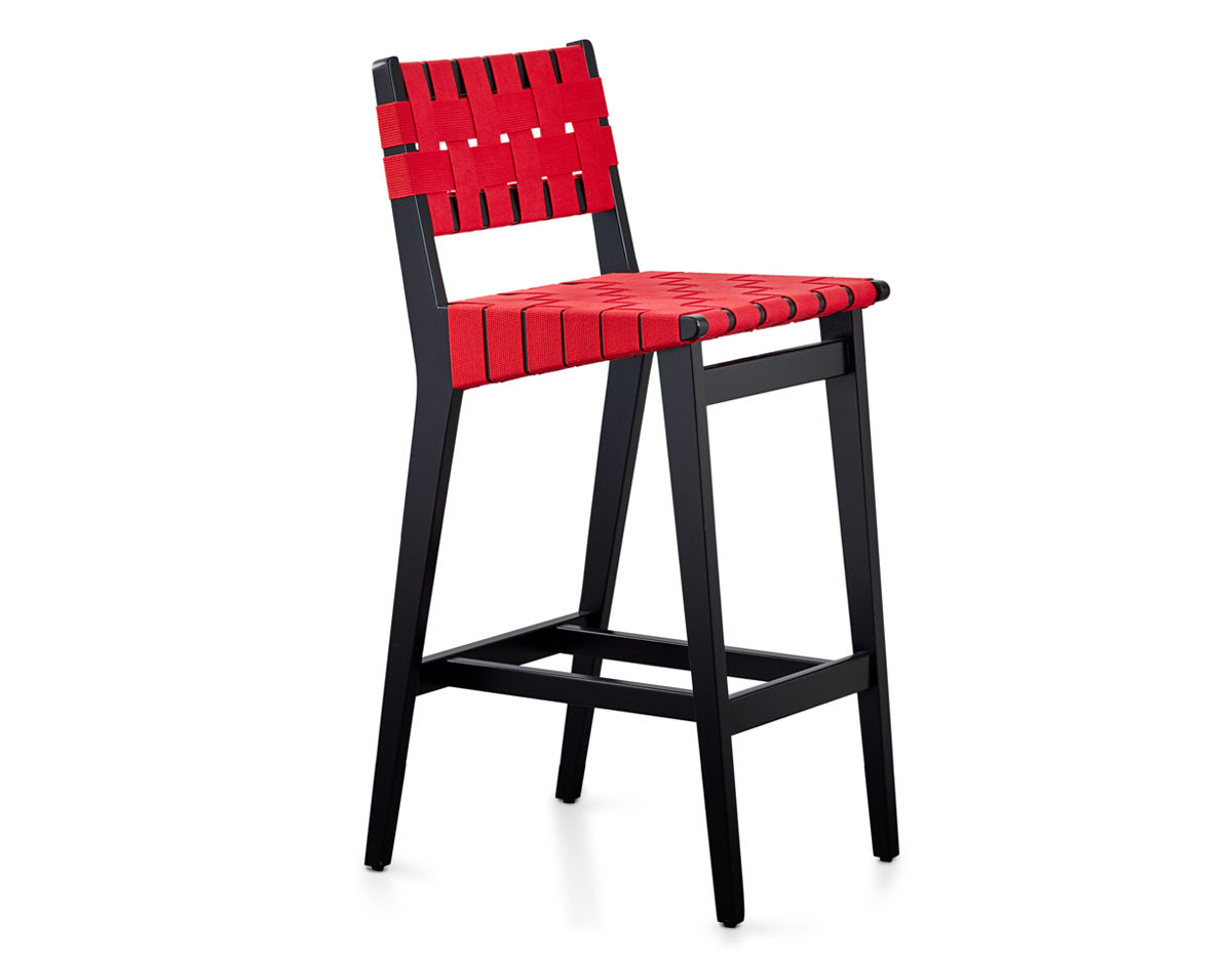 jens risom stool with webbed back