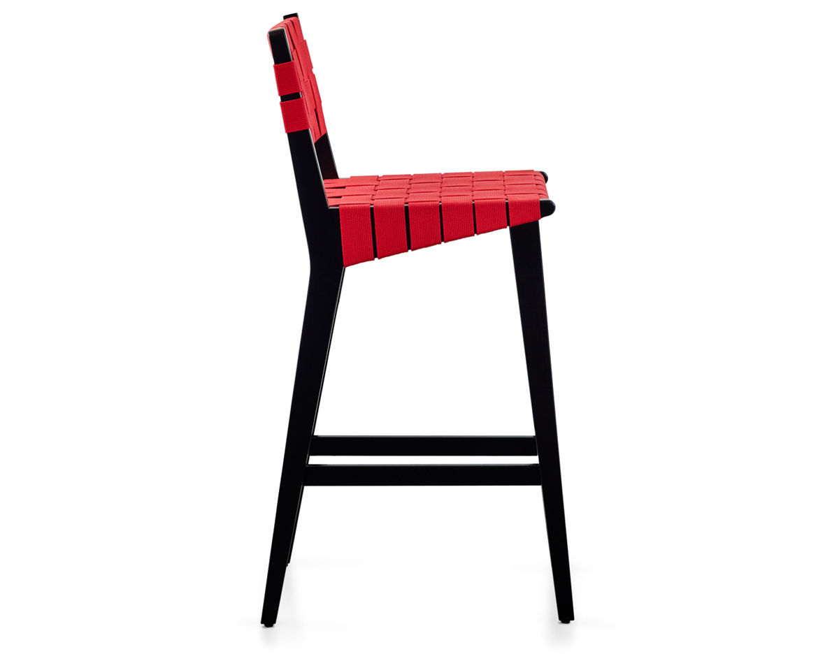 jens risom stool with webbed back