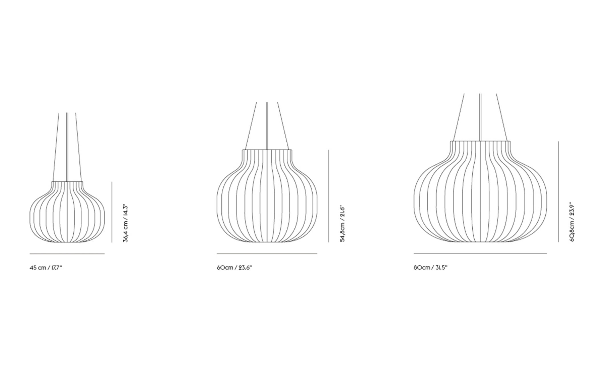 Strand pendant lamp closed