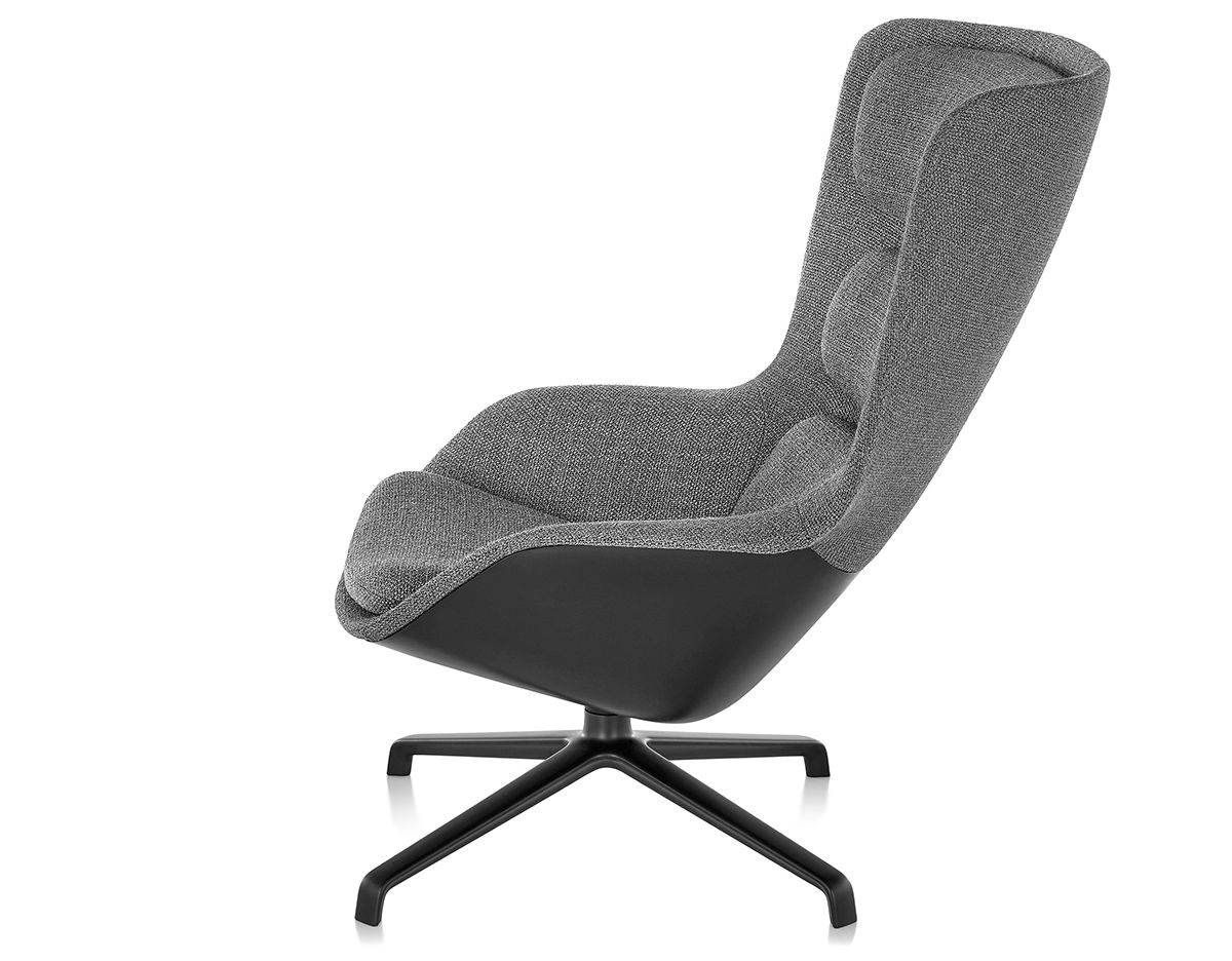 striad high back lounge chair with 4 star base