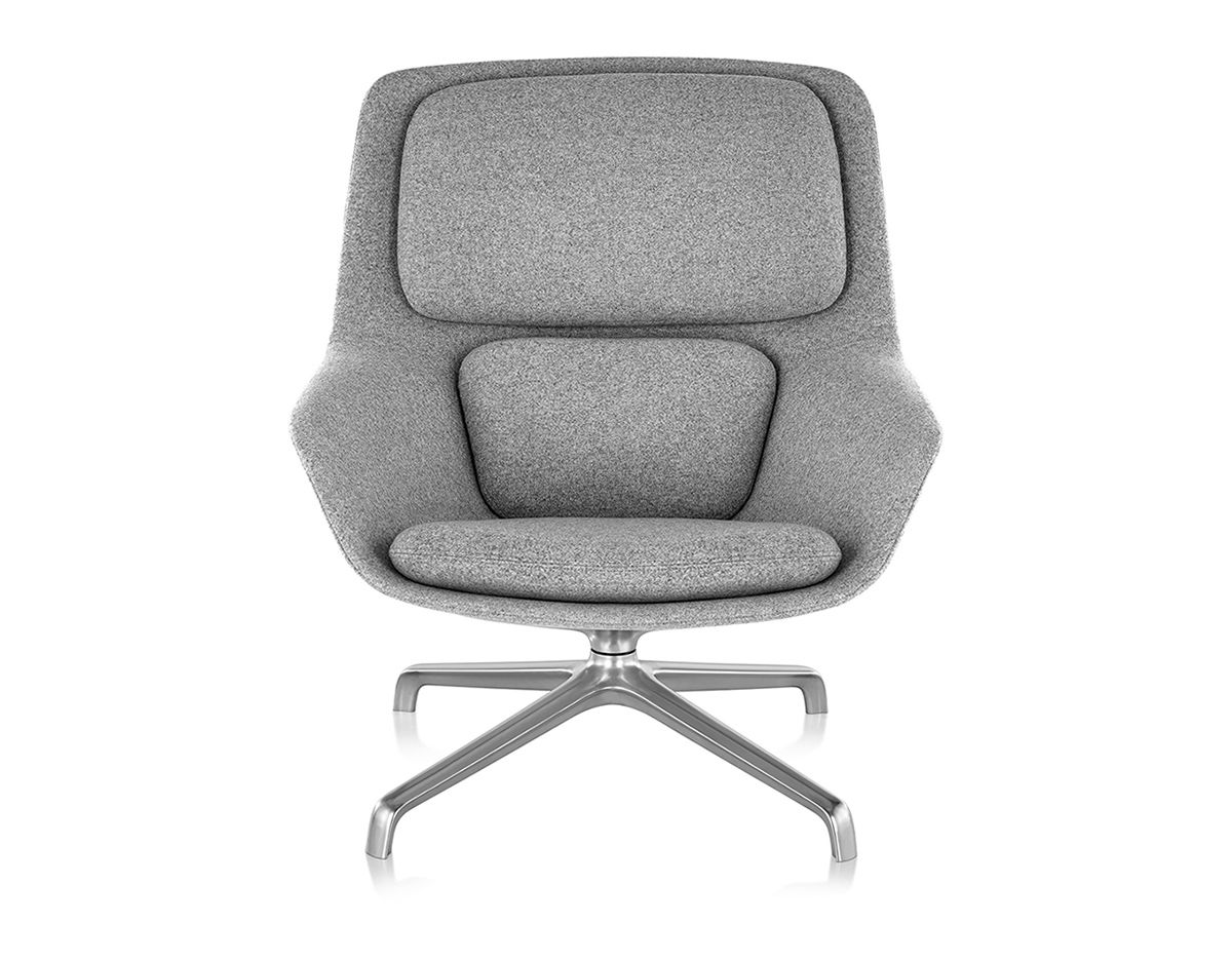 striad mid back lounge chair with 4 star base