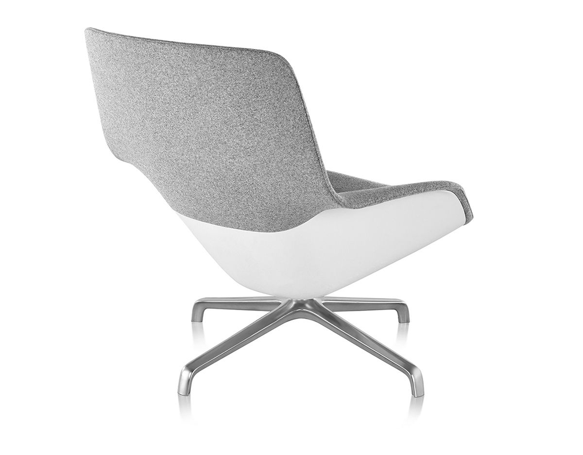 striad mid back lounge chair with 4 star base