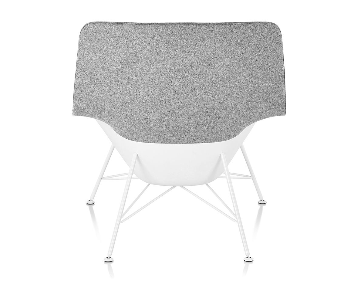 striad mid back lounge chair with wire base
