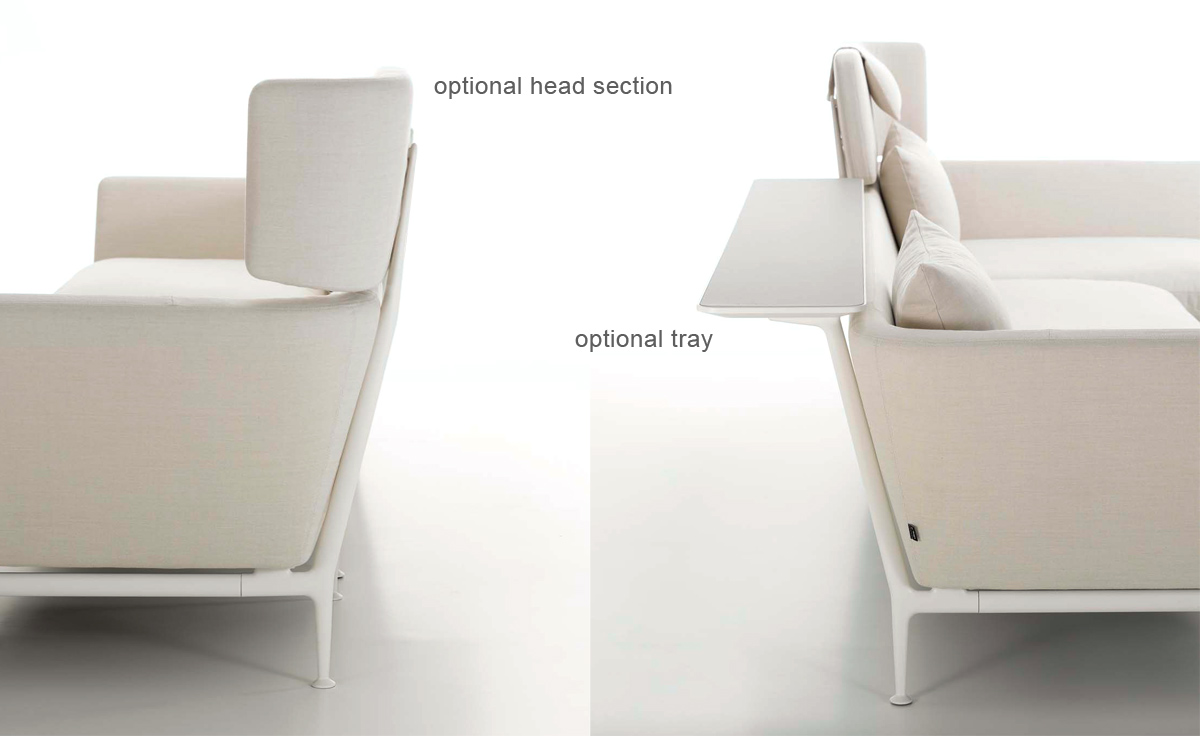 suita three seater firm sofa with head section