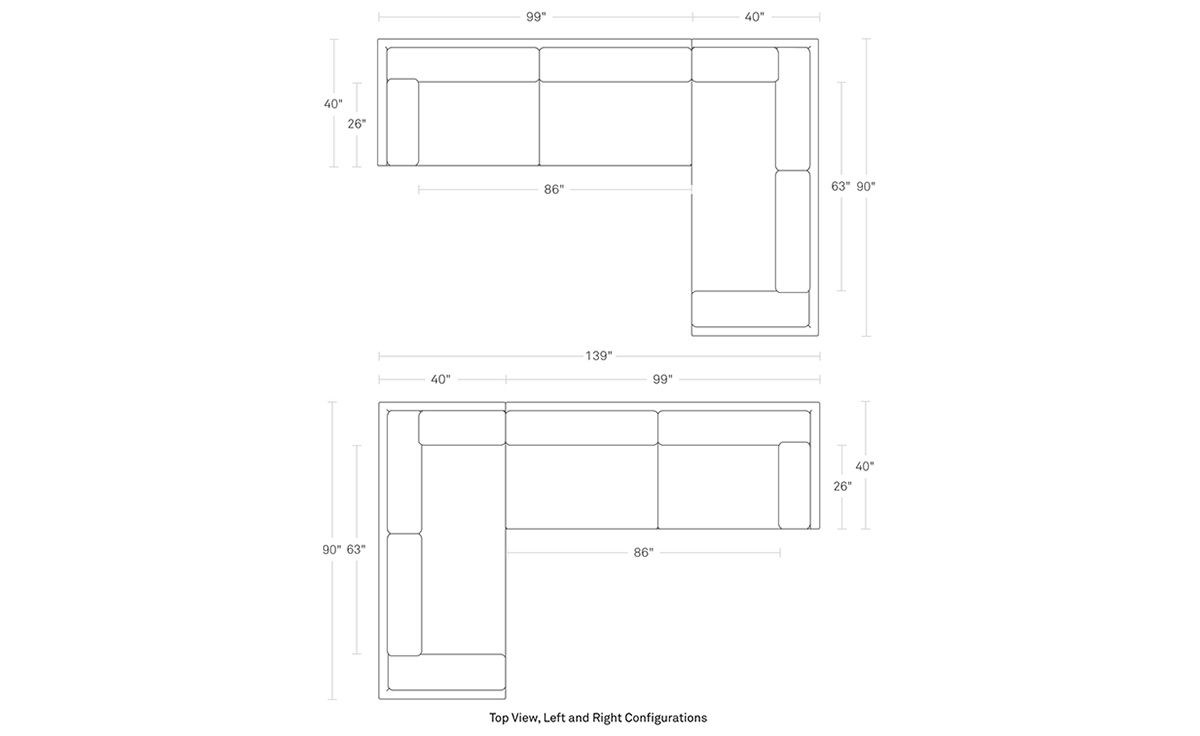 sunday l sectional sofa