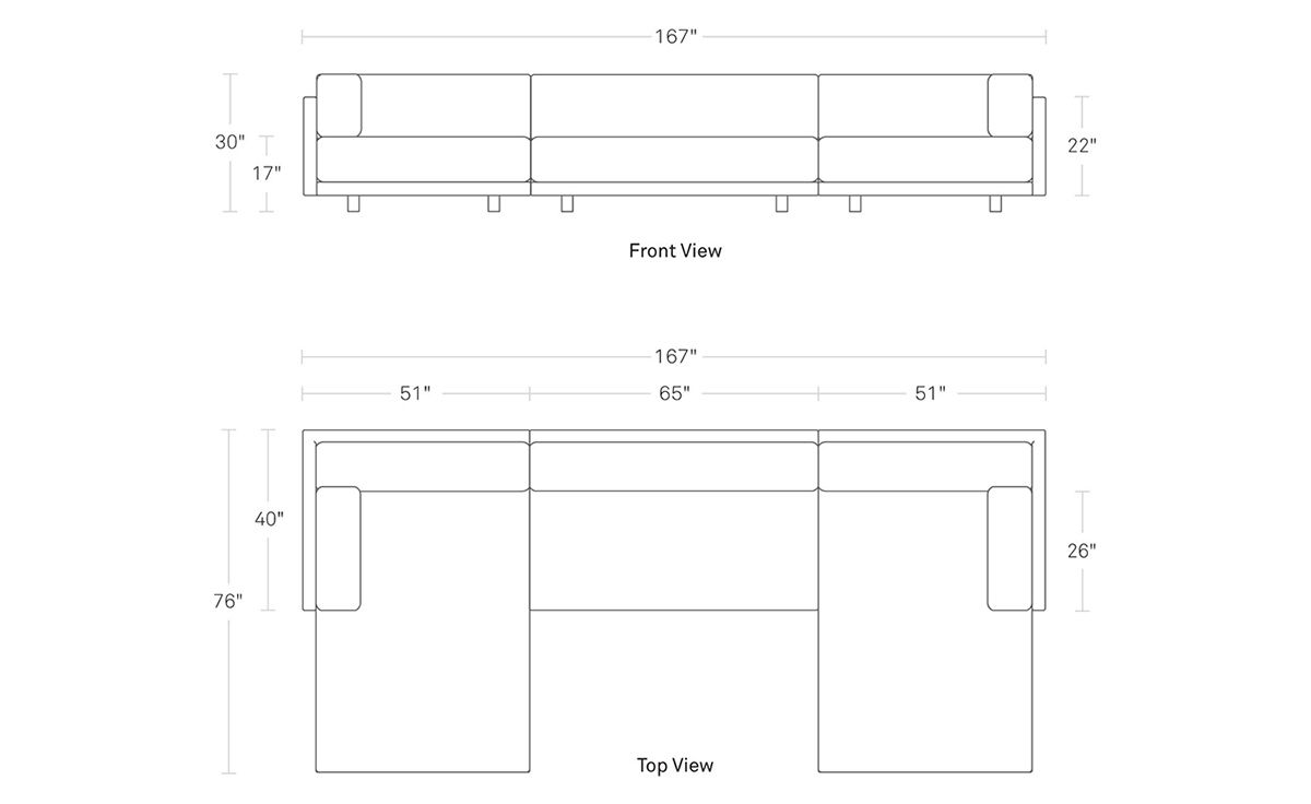 sunday u shaped sectional sofa