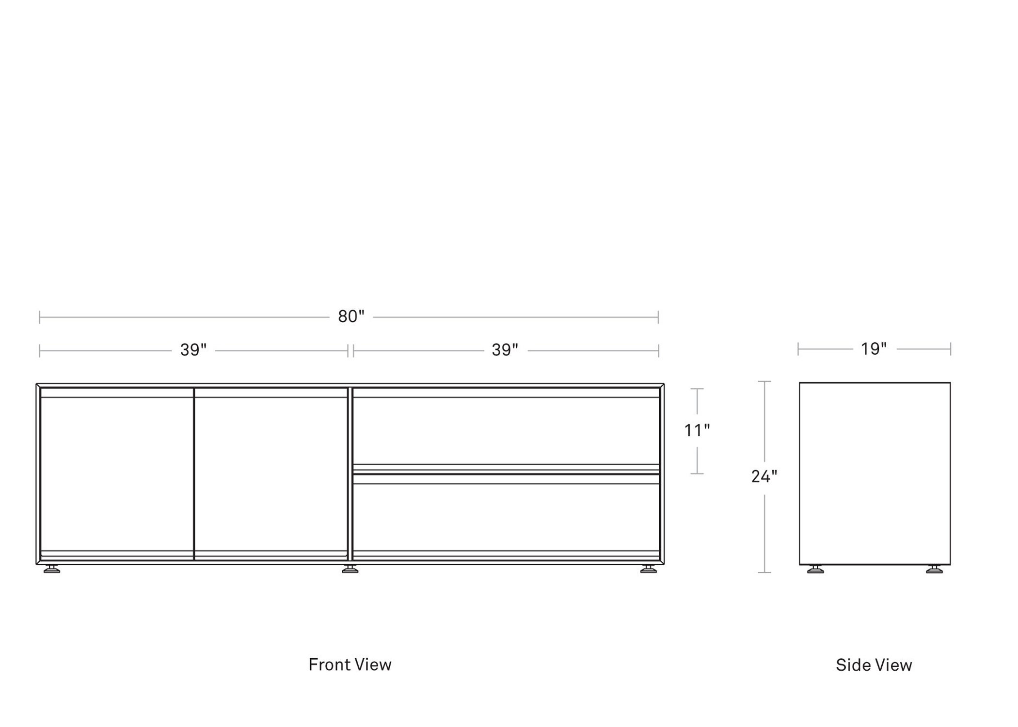 superchoice 2 door / 2 drawer console
