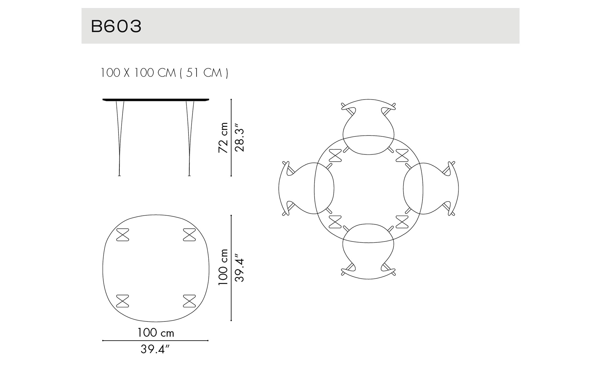 supercircular span leg table