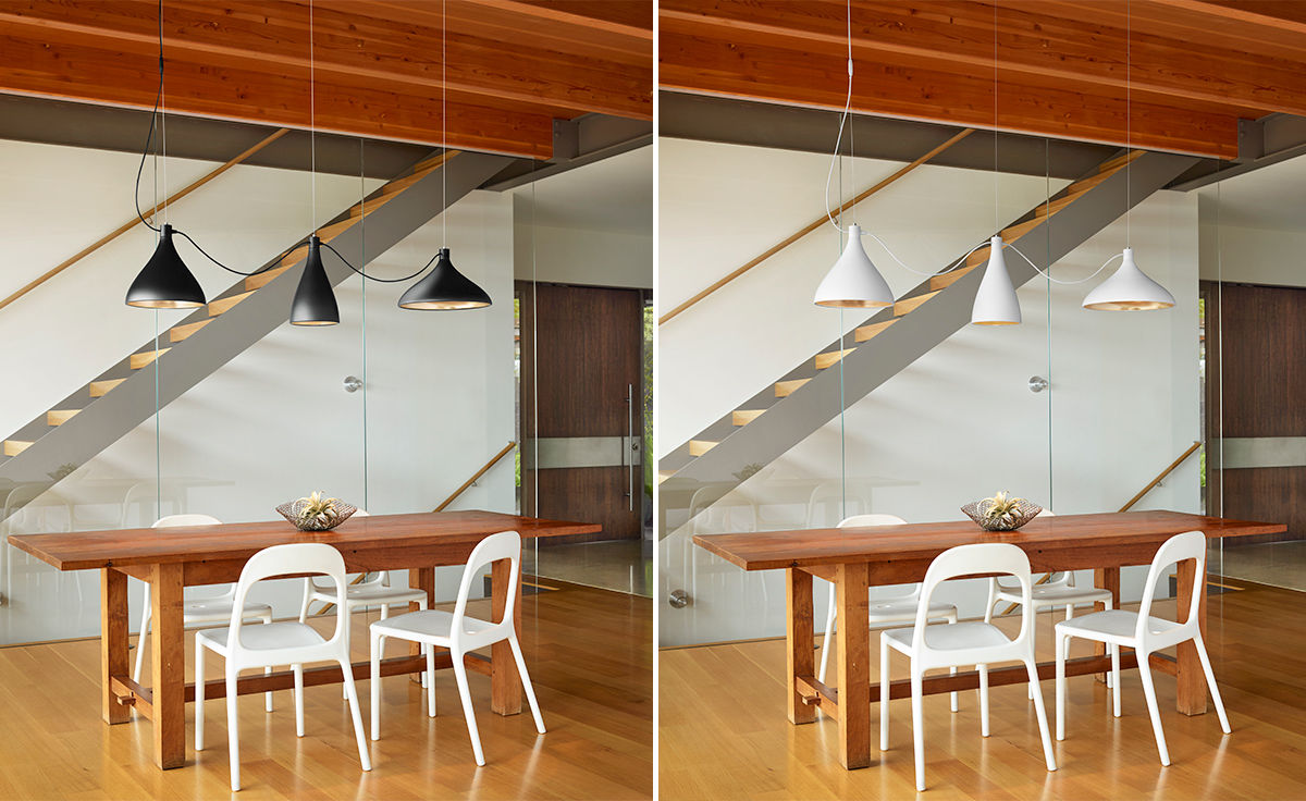 swell 3 string mixed pendant lamps